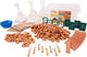 Teifoc® Baukasten – Gruppenset – 320 Teile – echte Mini-Steine mit Zement, Schüssel und Kelle – Bausatz für Kinder ab 6 Jahren