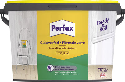 Perfax fertiger Rollenkleber für Glasgewebetapeten 4,5 kg | die ultimative Lösung für Glasfasertapeten | Glasfaserkleber mit einfacher Anwendung | transparenter Tapetenkleber für dauerhafte Haftung