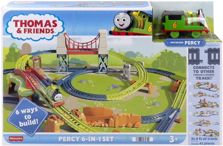 Fisher-Price Tomek and Friends Eisenbahnset 6-in-1 mit motorbetriebenem Percy