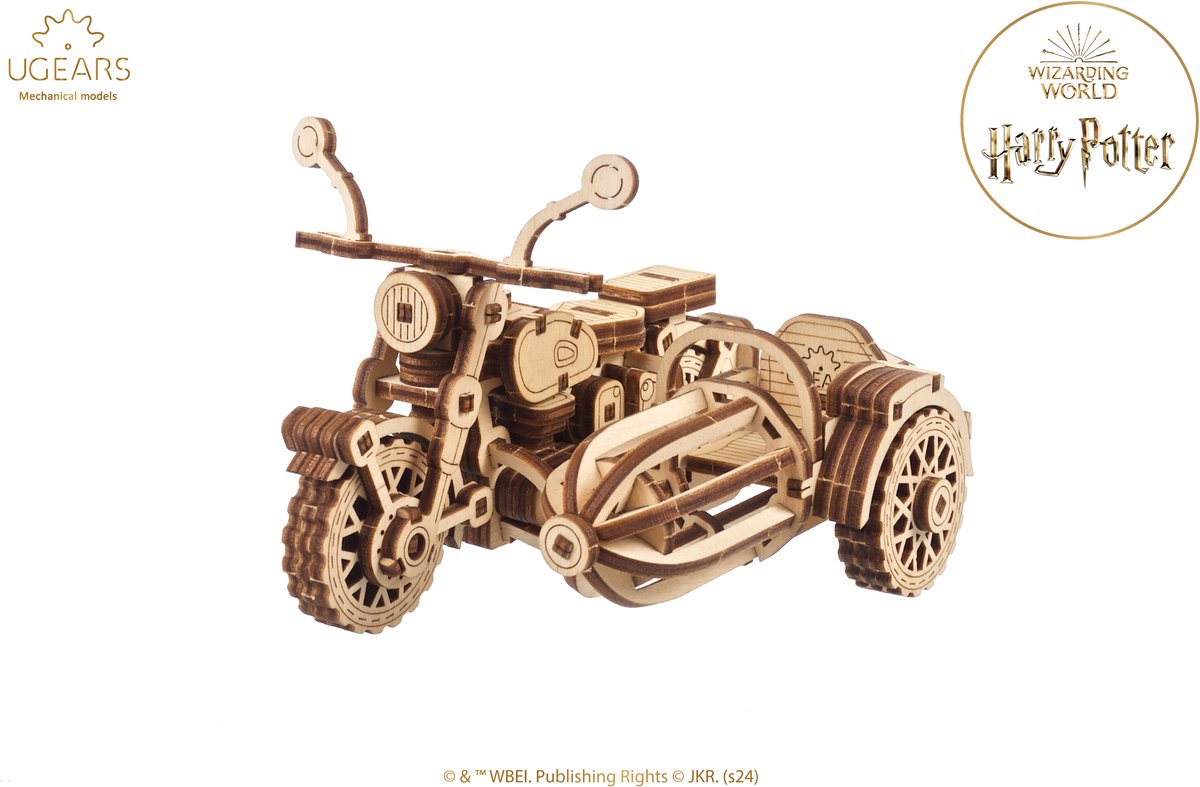 Ugears 3D-Modellbau – Hagrids fliegendes Motorrad™ – Harry Potter™ – mechanischer Bausatz aus Holz – Lernspielzeug