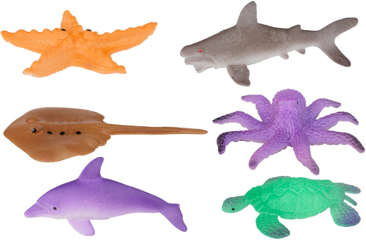 Eddy Toys Meerestier – 00836 – Farbwechselspielzeug 33 °C+ – Meerestier, das in warmem Wasser seine Farbe ändert – Badespielzeug – 1 zufälliges Tier