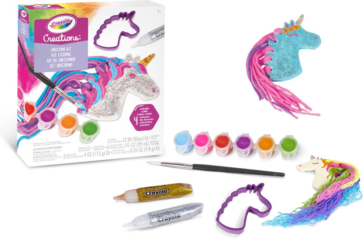 Crayola – Kreationen – Hobby-Paket – Einhorn-Ton-Set