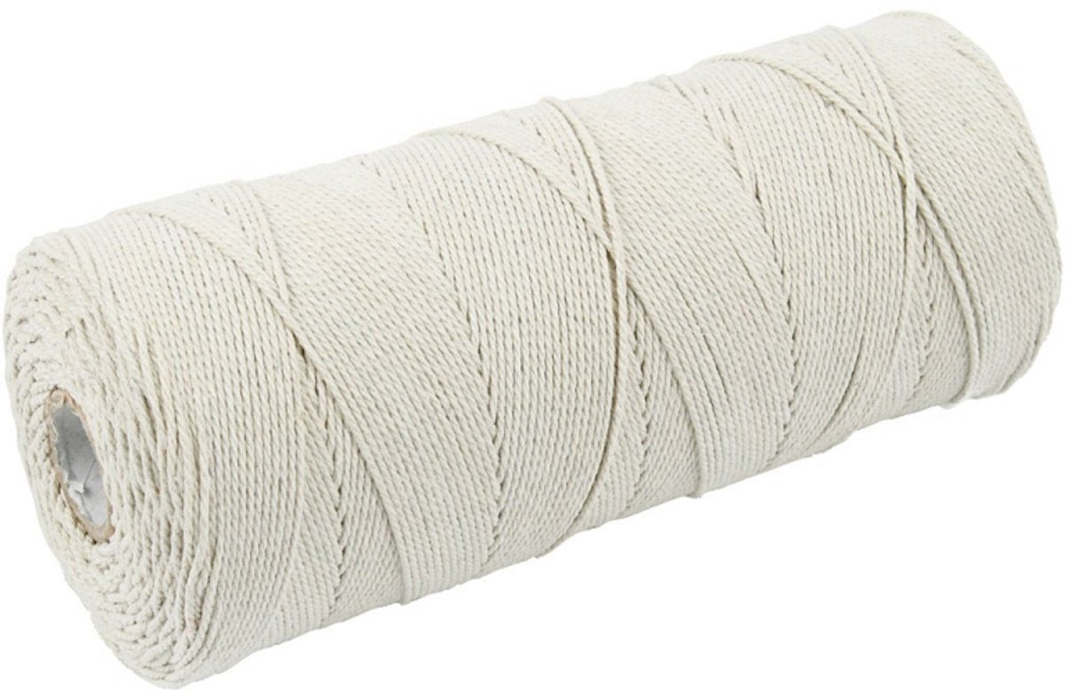 Creativ Company Makrameeschnur, L: 315 m, Stärke 1 mm, dünne Qualität 12 12, hell natur, 220 g 1 Knäuel