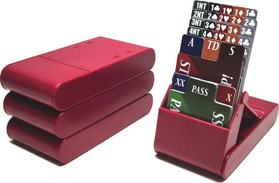 Hot Games Bridge-Gebotsbox-Set – zusammenklappbar für Bridge-Abende – 4-teilig