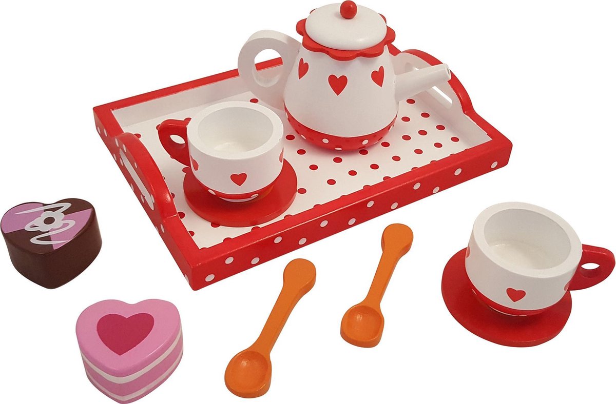 Playwood Tea Set Hartjes Dot