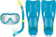 Waimea Tauchset - Maske Schnorchelflossen - Kinder - Blau - Größe 35-38