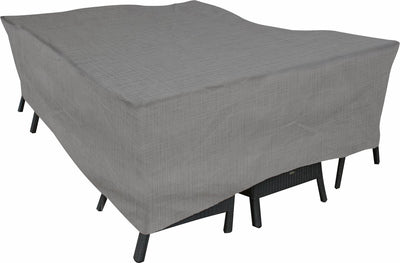 Wasserdichte Eurotrail-Abdeckung für Gartentisch mit Stühlen, Cantonic 300 x 175 x 100 cm, grau