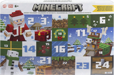 Mattel Minecraft-Adventskalender – Spielzeugfiguren-Set – 24 Tage voller Spaß – ab 6 Jahren