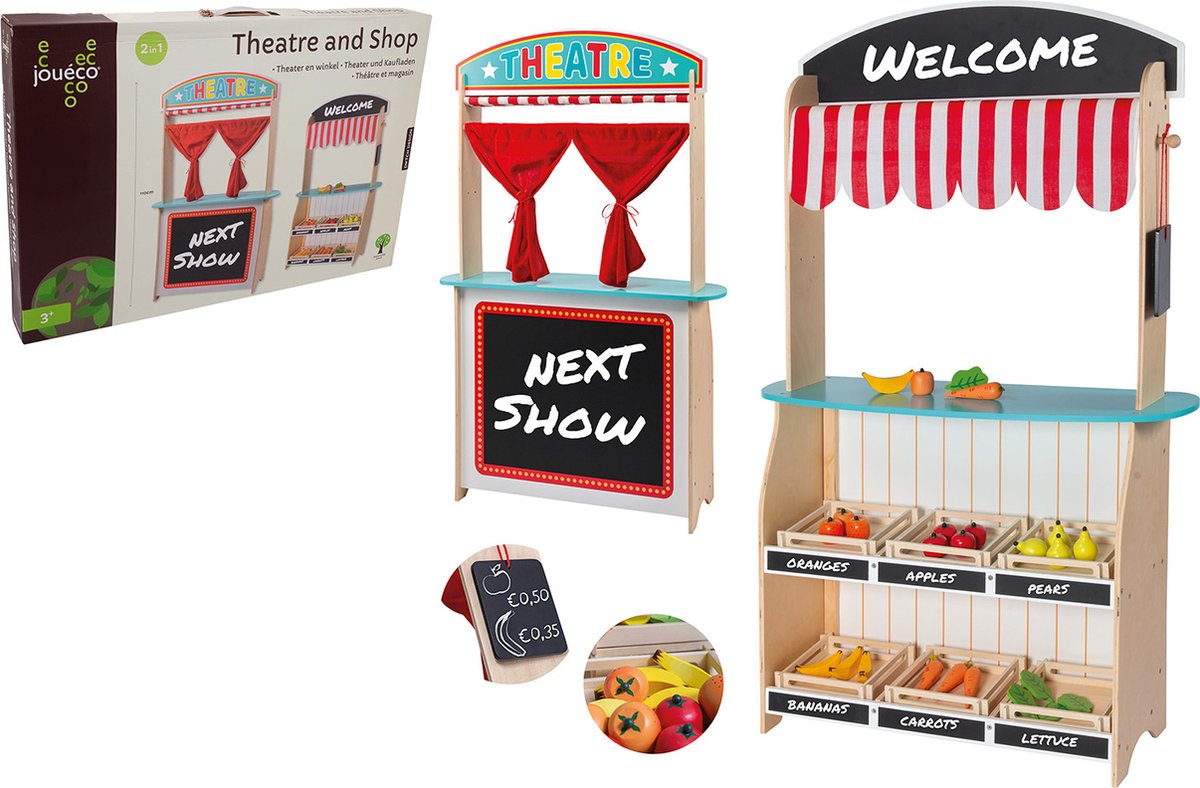 Joueco Theater und Winkel mit Accessoires, 2in1