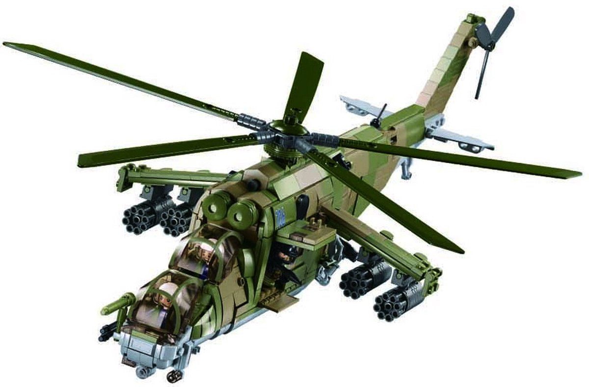 Mi-24s Gunship 3 in 1 1 35 Sluban Army Modellsteine (M38-B1137)