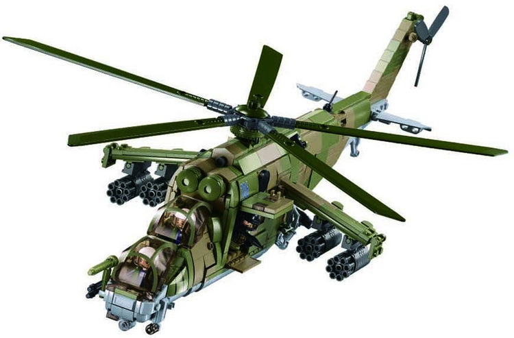 Mi-24s Gunship 3 in 1 1 35 Sluban Army Modellsteine (M38-B1137)