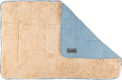 Scruffs Cozy – weiche Hundedecke – beidseitig verwendbar mit wunderbar weichem Innenfutter – 110 x 75 cm – Lagunenblau