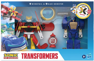 Hasbro Sonic the Hedgehog x Transformers Actionfigur Wingtail Blue Booster 13 cm Actionfigur