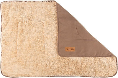 Scruffs Cozy – weiche Hundedecke – beidseitig verwendbar mit wunderbar weichem Innenfutter – 110 x 75 cm – Karamellbraun