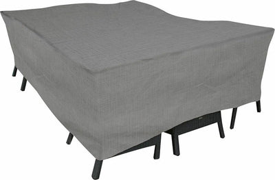 Eurotrail wasserdichte Abdeckung für Gartentisch mit Stühlen, Sitzgruppenabdeckung, Cantonic 225x175x100cm, grau