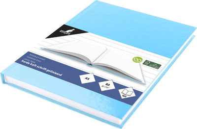 Kangaro-Notizbuch – A5 – Linie – 160 Seiten – 80 Gramm – Hardcover – Pastellblau – 5 Stück – k-5387-5