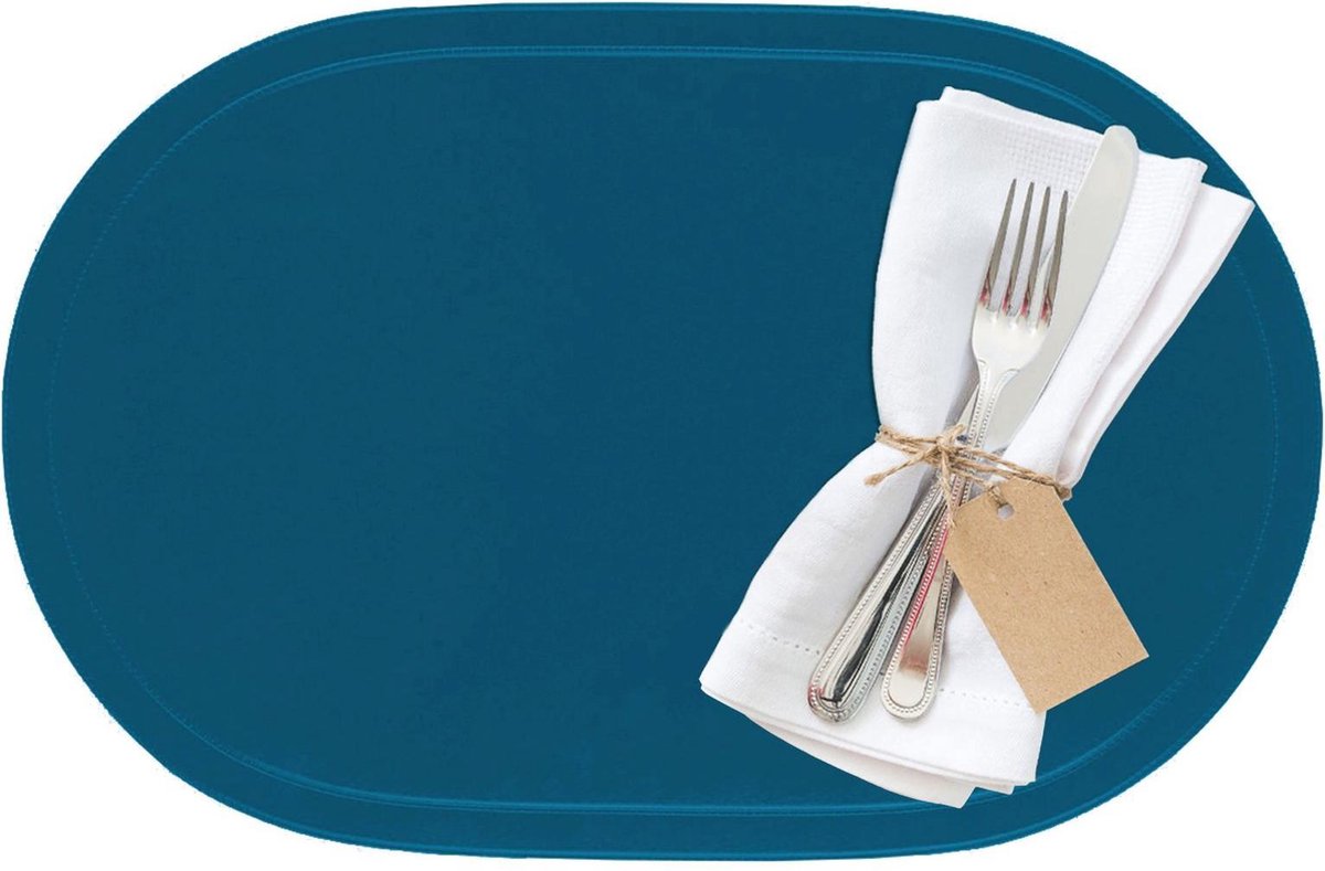 Westmark Set mit 4 Tischsets, 45,5 x 29 cm, Vinyl, blau dunkelblau, Saleen-Kollektion: Fun