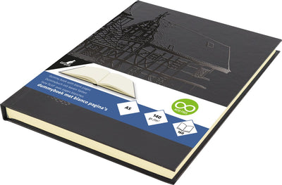 Kangaro-Dummy-Buch – A5 – schwarz mit Design – 160 leere Seiten – 140 Gramm – Hardcover – Notizbuch – k-5567