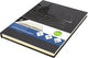 Kangaro-Dummy-Buch – A5 – schwarz mit Design – 160 leere Seiten – 140 Gramm – Hardcover – Notizbuch – k-5567
