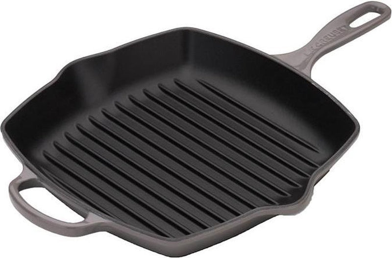 Le Creuset Grillpfanne Signature Flint 26 x 26 cm – emaillierte Antihaftbeschichtung
