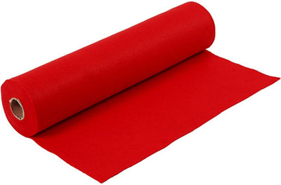 Creativ Company Hobbyfilz, B: 45 cm, Stärke 1,5-2 mm, 180-200 g, rot, 5 m 1 Rolle