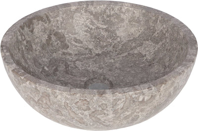 Differnz Boomer Waschbecken - 21x12cm - rund - Marmor - Grau