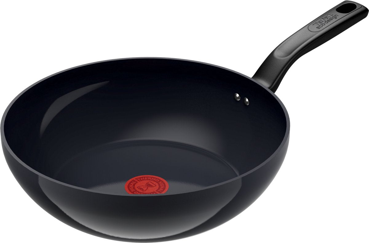 Tefal C47619 Schwarzer Keramik Wok Pan 28 cm Schwarz ändern