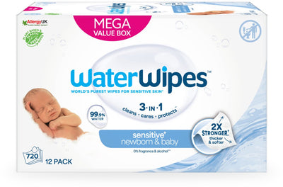 Waterwipes Babyfeuchttücher Bio – 12 x 60 Stück – 720 Tücher