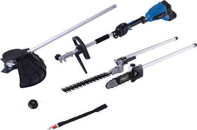 Scheppach Akku-Gartenmaschine 4-in-1 20 V BC-MFH400-X – 2 x 20 V (40 V) – Rasentrimmer – Freischneider – Heckenschere – Gartenschere
