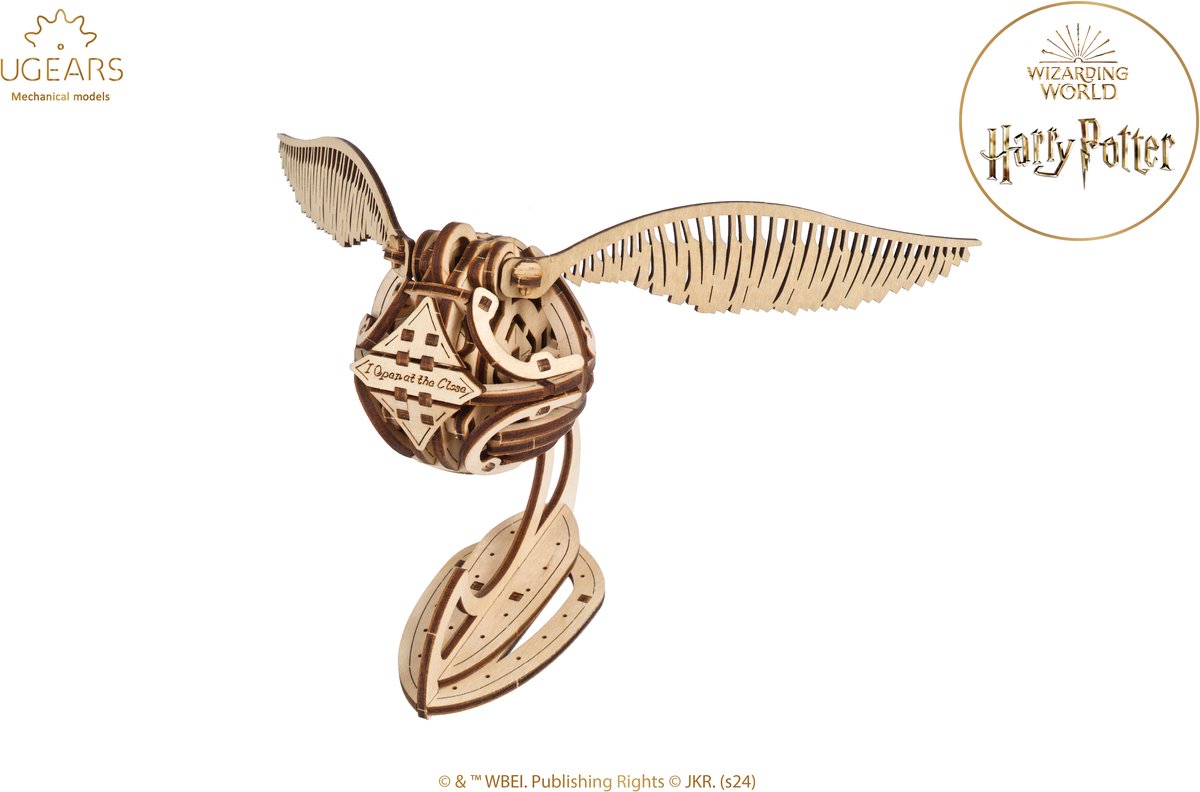 Ugears 3D-Modellbau – Goldener Schnatz™ – Harry Potter™ – mechanischer Bausatz aus Holz – Lernspielzeug