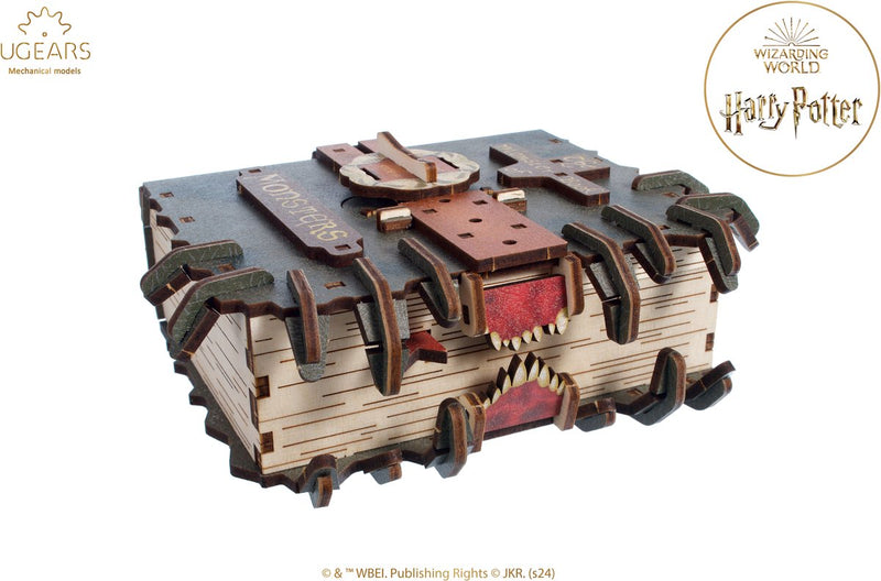 Ugears 3D-Modellbau – The Monster Book of Monsters™ – Harry Potter™ – mechanischer Bausatz aus Holz – Lernspielzeug