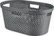 Curver Infinity Recycling Wasmand Dots – 40 Liter – 100 % recycelt – Donkergrijs
