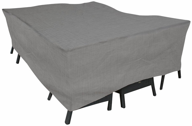 Eurotrail wasserdichte Abdeckung für Gartentisch mit Stühlen, Sitzgruppenabdeckung, Cantonic 225x175x100cm, grau
