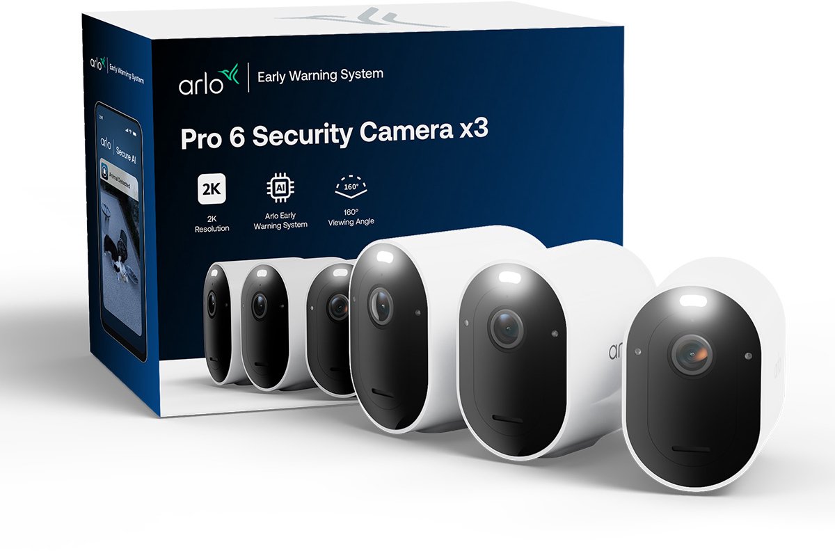 Arlo pro 6 2k+ Sicherheitskamera – 3 IP-Kameras
