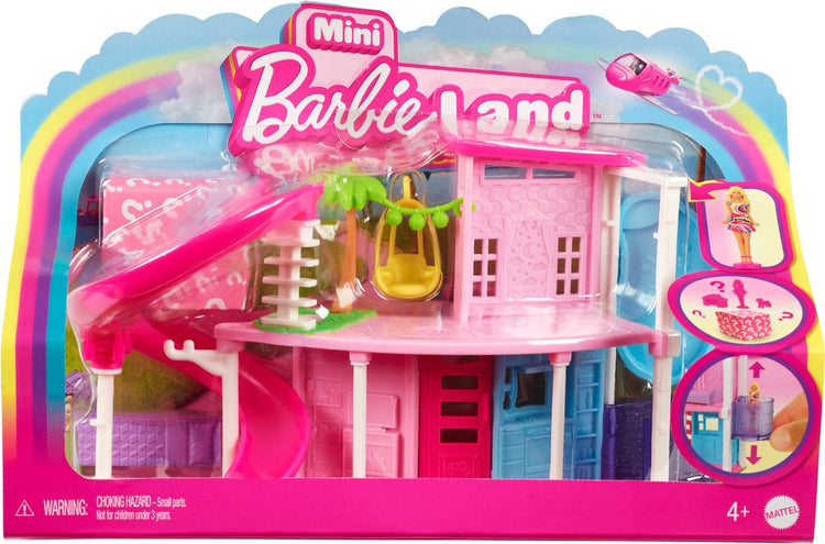 Mattel Barbie Mini Barbieland Mini-Puppenhaus – Traumhaus mit Überraschungs-Minipuppe – zufälliges Modell