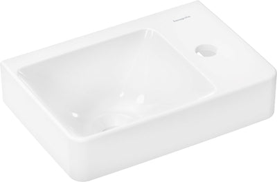 Hansgrohe xelu q - Brunnen - mit Ablage rechts - 360 250 - mit Hahnloch - ohne Überlauf - weiß