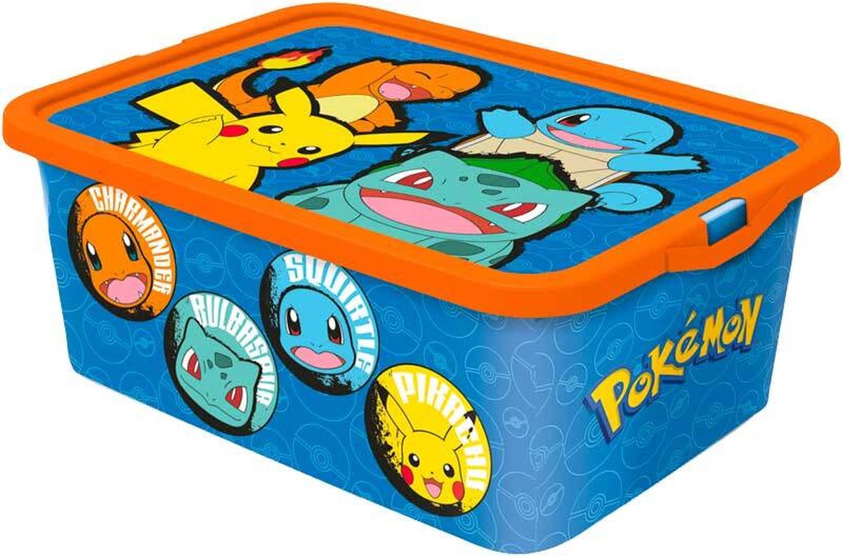 Pokémon-Aufbewahrungsbox Junior 13 Liter blau orange