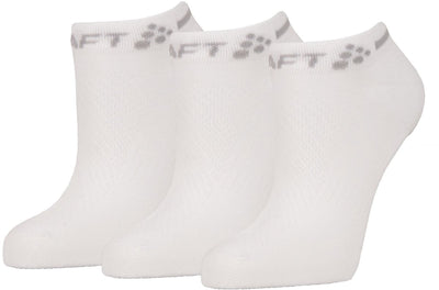 Craft Active Shaftless Sock 3er-Pack Unisex-Sportsocken – Weiß