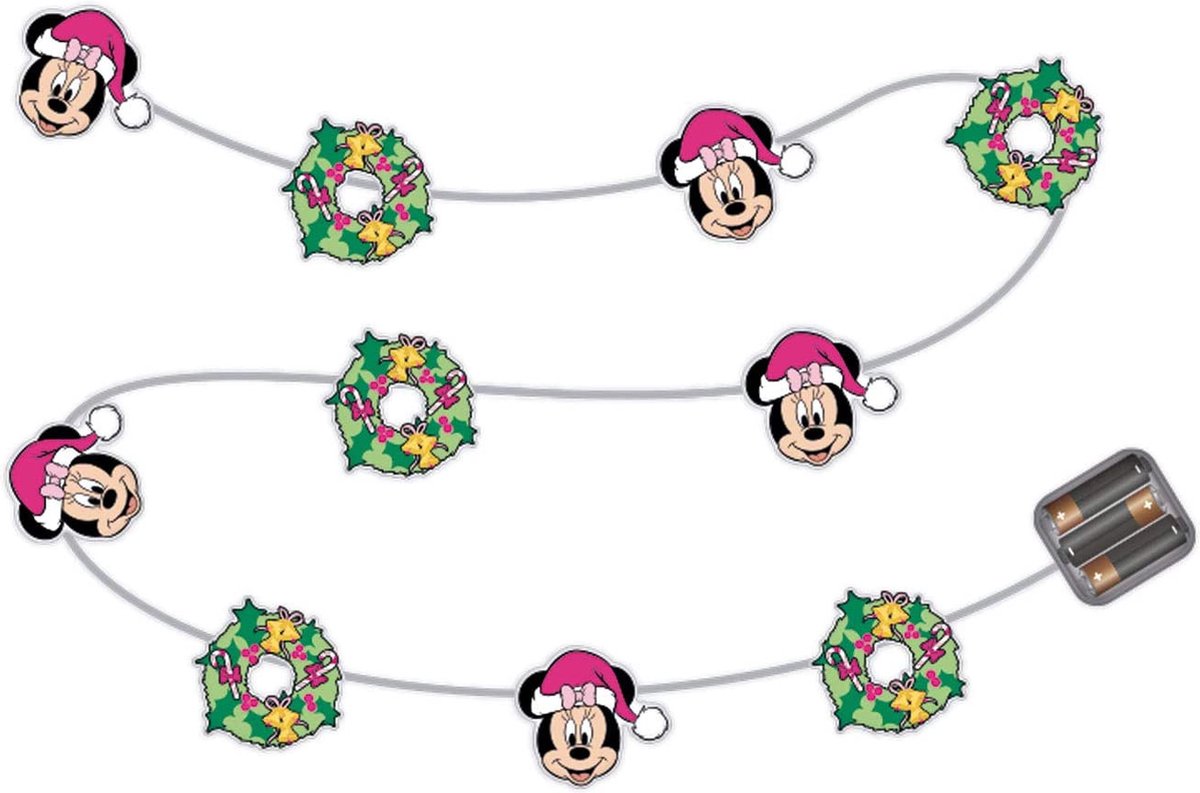 Disney Lichtschnur Minnie Mouse LED 165 cm Polypropylen rosa