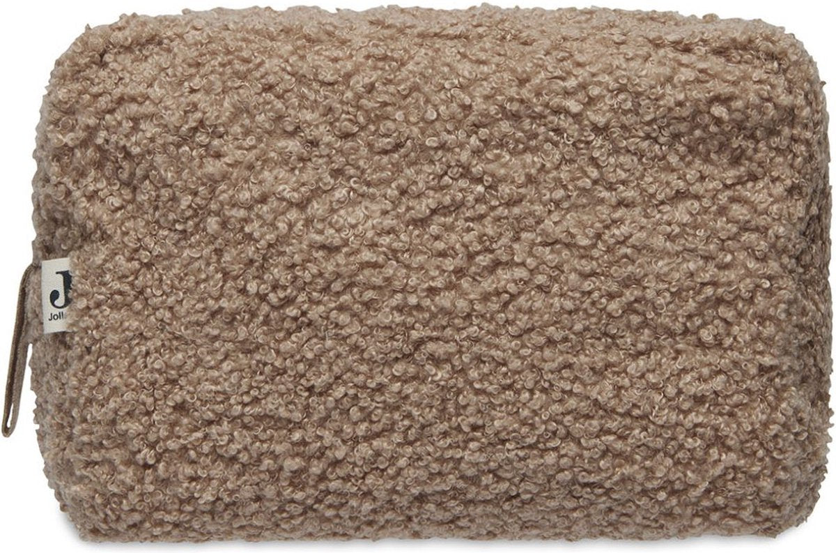 Jollein – Federmäppchen (Boucle-Keks) – 100 % Polyester – Windeletui, Baby-Kulturbeutel – 21 x 14 cm