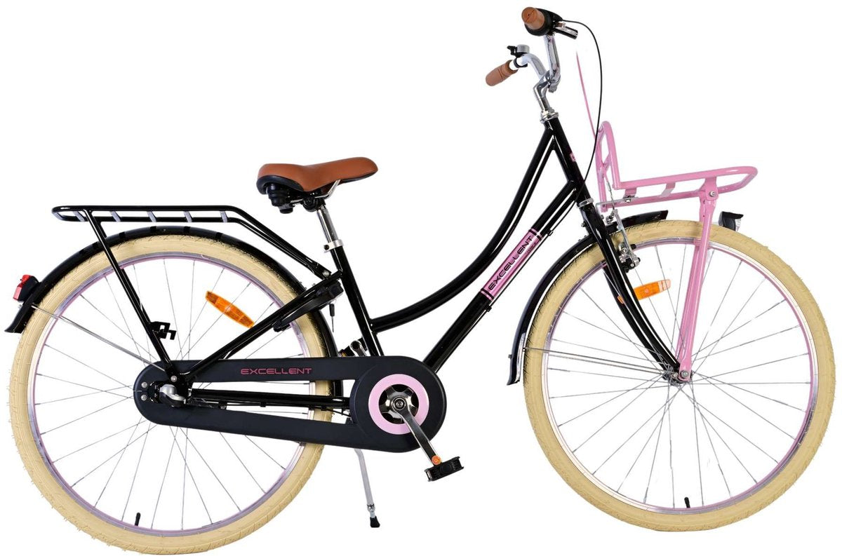 Volare Exzellente Kinderfahrrad - Mädchen - 26 Zoll - Schwarz - 3 Zahnräder
