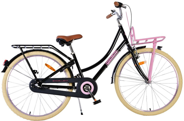 Volare Exzellente Kinderfahrrad - Mädchen - 26 Zoll - Schwarz - 3 Zahnräder
