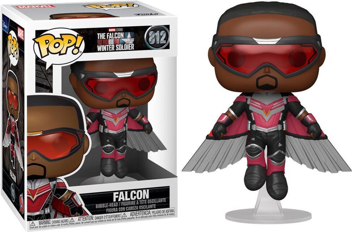 Funko der Falke und der Wintersoldat Sammelfigur Marvel Pop! Falke fliegend 9 cm mehrfarbig