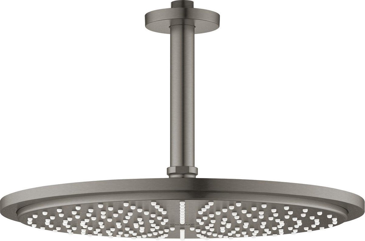 Grohe Rainshower Cosmopolitan Kopfbrause – Regenbrause Ø 31 cm – inklusive Deckenbrausearm – mattschwarz
