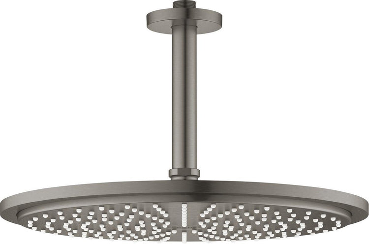 Grohe Rainshower Cosmopolitan Kopfbrause – Regenbrause Ø 31 cm – inklusive Deckenbrausearm – mattschwarz