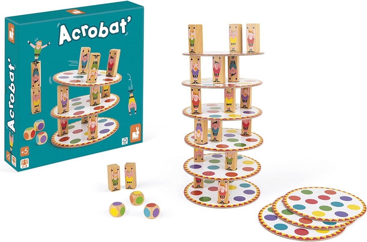 Janod – Geschicklichkeitsspiel – Akrobatenturm