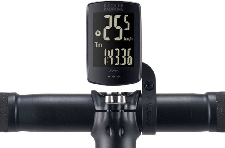 Cateye Padrone Stealth CC-PA100W Fahrradcomputer – kabellos inkl. OF100 - Halter