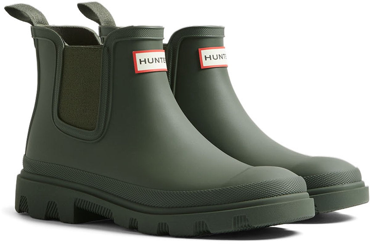 Hunter Unisex Downpour Chelsea dunkeloliv – Größe 37