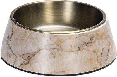 Designed by Lotte Meis Hundefutternapf - Hundetrinknapf - Hundefutternapf - Melamin Edelstahl - Beige - 700 ml