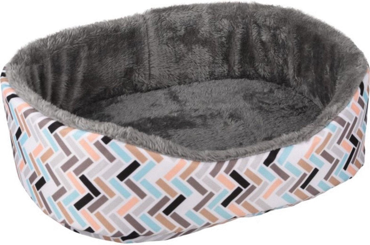 Flamingo-Nagetierkorb Clavio oval - Schlafplatz - 35x28x11 cm mehrfarbig